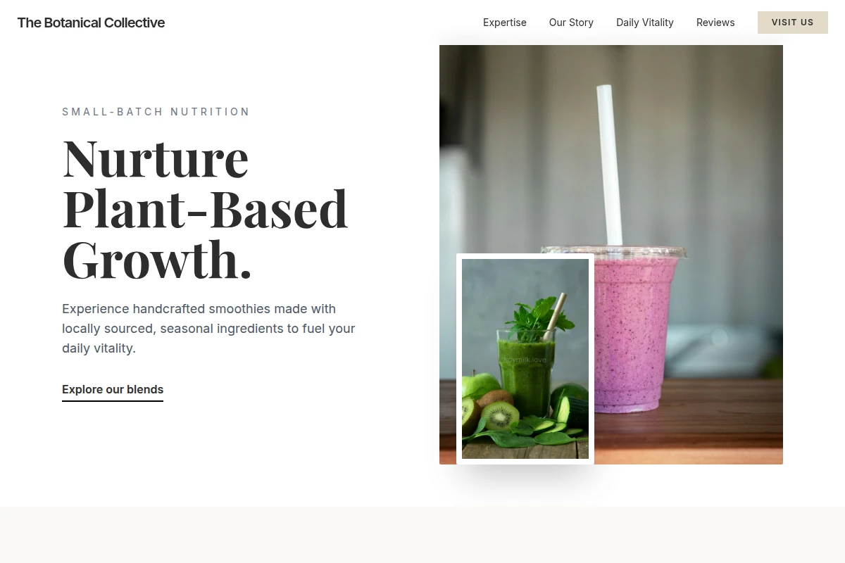 Small-batch Smoothie Shop
